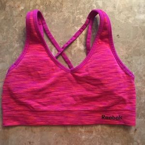Reebok pink sports bra